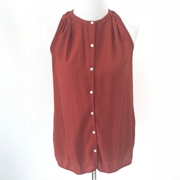 Banana Republic Tops - Banana Republic Burnt Orange Sleeveless Tank Top